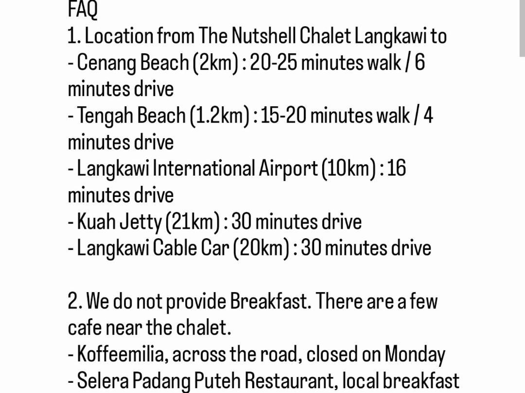 The Nutshell Chalet Langkawi Pantai Cenang  Dış mekan fotoğraf